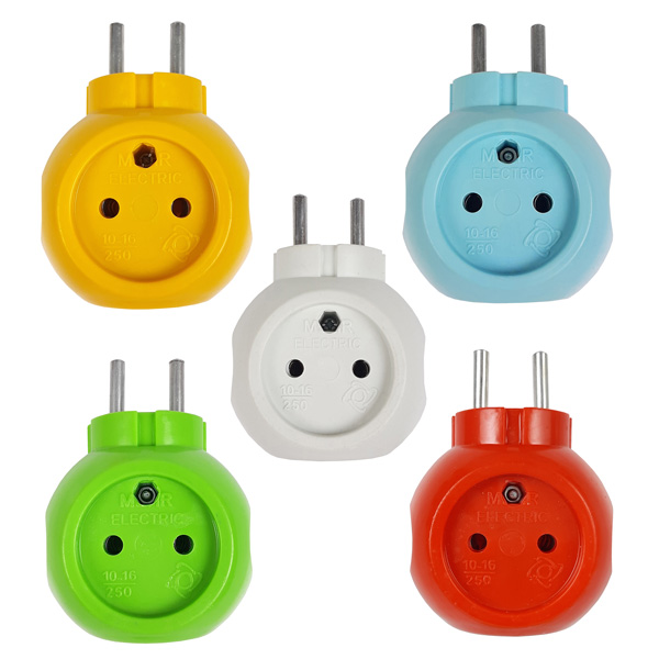 چند راهی برق 3 خانه مهر الکتریک ( MEHR ELECTRIC ) دوشاخه دار 16 آمپر مدل توپی