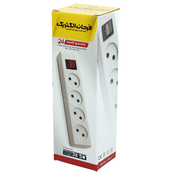 چند راهی برق 4 خانه فرحان الکتریک ( Farhan Electric ) مدل بدون ارت بدون کابل 16 آمپر